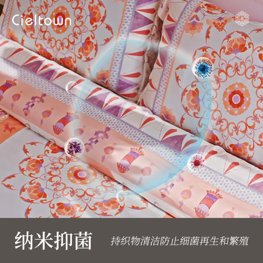Cieltown夏尔小镇亲肤四件套床单被套秋冬床上用品彩寝系列  盛唐 商品图3