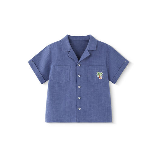 【商场同款】英氏儿童衬衫夏季短袖透气男童休闲上衣衬衫2025新款 商品图4