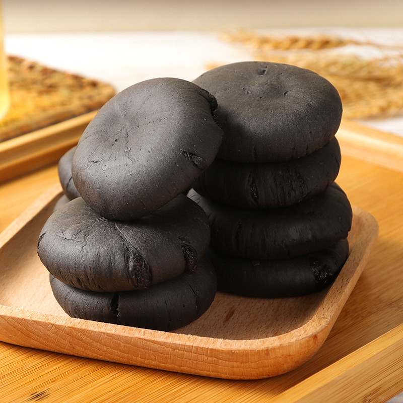 平价优选：五黑桑葚紫米饼无蔗Q软饼面点代餐传统糕点心芋泥紫薯饼 冠食果