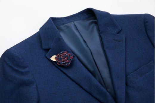 占姆士男士西装外套男印花休闲春秋季商务西装 商品图4