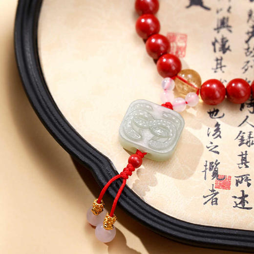 上新了文创·上新了故宫 御猫说 “天造地设”双蛇纹情侣手串（礼盒包装 一物一证） 商品图3