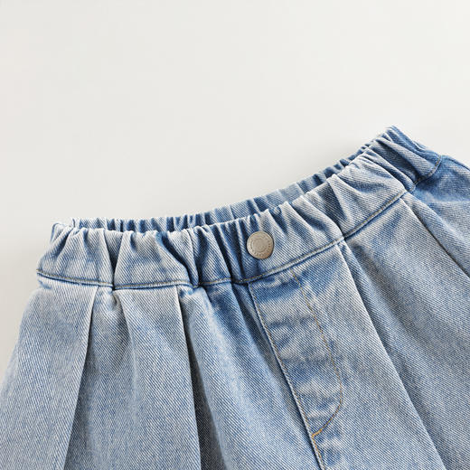 马克珍妮女童甜酷百搭牛仔短裙 儿童百褶裙2025年春装新款250203 商品图4