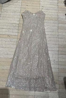 【门店同款】ENJOY冬季“漂亮朋友”名媛亮片吊带裙 160749011