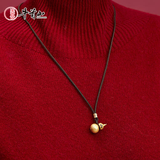 牛首山锤纹葫芦吊坠925银项链挂件本命年生日礼物送女友送闺蜜 商品图2