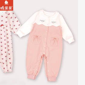 棉果果春季新品商场同款女童纯棉假两件对开连体衣M122722225092