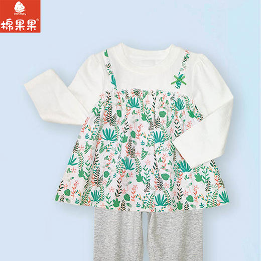 棉果果春季新品商场同款女童洋气假两件长袖T恤M122140225085 商品图0