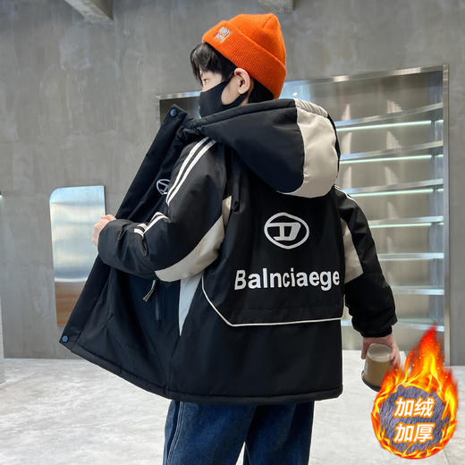 儿童装男童冲锋衣加棉冬装2024新款加厚中大童外套加绒秋冬季潮💕 商品图6