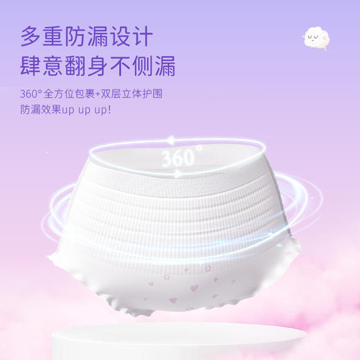 【防漏瞬吸❗️安心裤10片装组合】绵柔亲肤，裸感透气，高弹腰围，柔软环抱！安睡拉拉裤夜用卫生裤超长卫生巾 商品图1