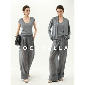 COCOBELLA[100%莱赛尔]慵懒风通勤休闲针织衫气质开衫MZ3185