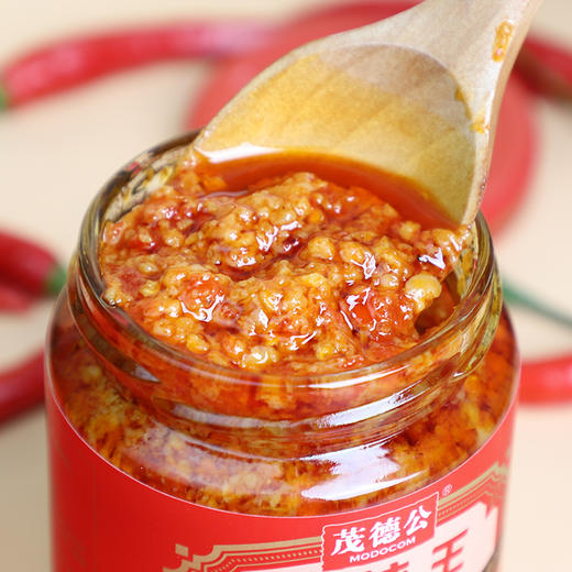 茂德公特辣王辣椒酱225g超辣蒜蓉辣酱拌饭酱拌面酱下饭菜厨房调味酱 商品图2
