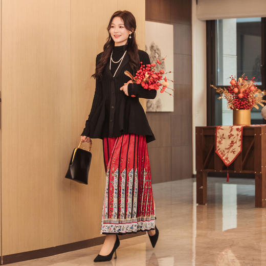 【林栖设计小店】罗纹肌理毛织外套荷叶边优雅气质修身2025春季新品长袖上衣女1951065 商品图6