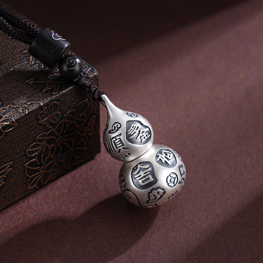 子佩集S999银【福禄圆满】套链纯银【DZ1120】仿古原创作品可打开葫芦项链2501 商品图0