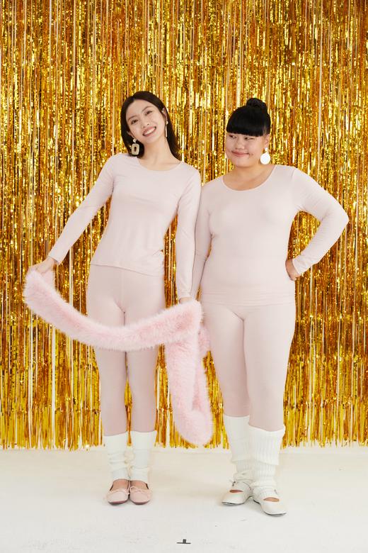 半醒60S速暖莫代尔女士保暖套装 莫代尔超薄双面绒女士保暖套装WA0009 商品图2