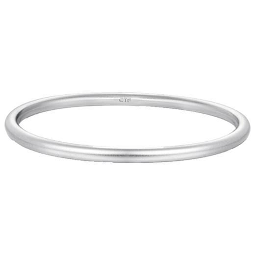AB39451-A-X046AB0000001 周大福CHOW TAI FOOK 实心简约经典素圈哑光925银手镯【约24克   58mm  】 商品图0