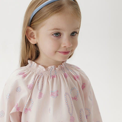 马克珍妮女童甜美花边领衬衫 宝宝纯棉衬衣2025年春装新款250239 商品图4