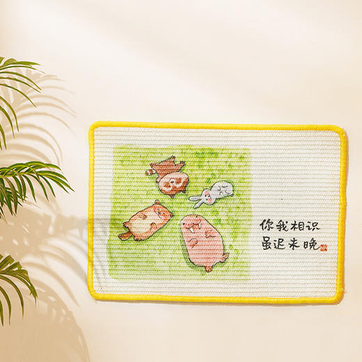 小林漫画 剑麻 猫抓垫   耐磨不掉渣 墙贴 防抓沙发 猫咪磨爪玩具    加厚款 垫子 商品图4