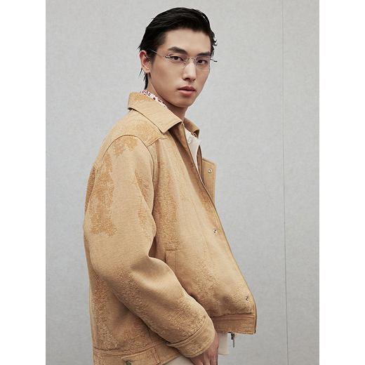 【夹棉】GXG男装 绒感牛仔夹棉夹克男通勤轻薄外套 24年冬季热卖 商品图3