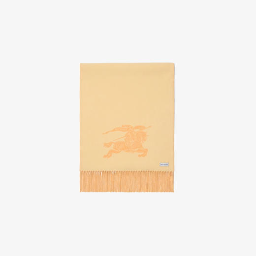 BURBERRY 巴宝莉 女士双面两用马术骑士徽标羊绒围巾 橘色 8098777 C1415 商品图2