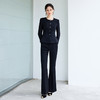 IWY/时尚干练职业西装套装气质通勤黑色圆领外套女工作服裤子CP2195 商品缩略图0