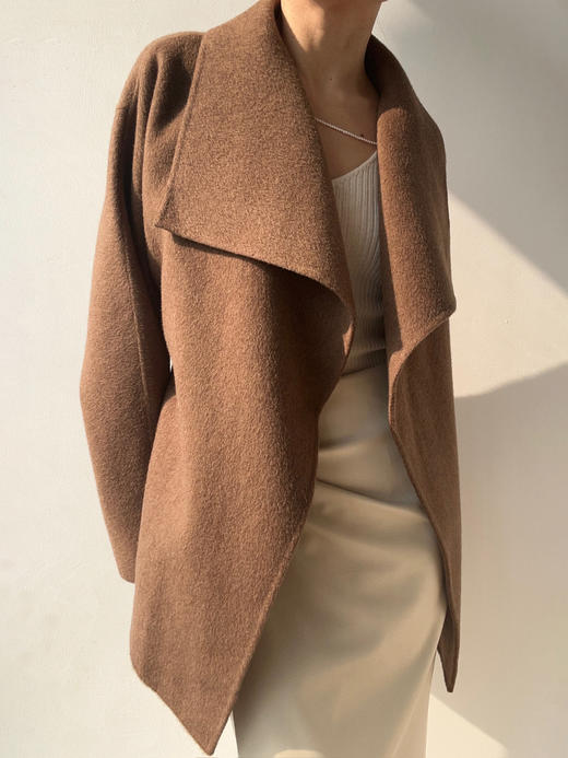 LCM｜Midnight Patrol 翻领中长大衣  COAT [ 棕 / 藕灰 ] 商品图1