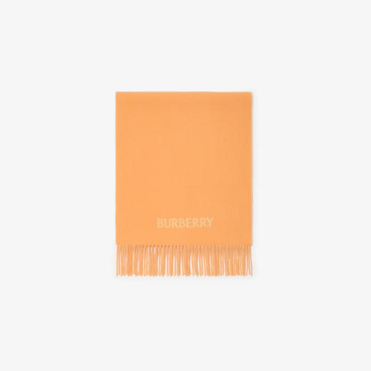 BURBERRY 巴宝莉 女士双面两用马术骑士徽标羊绒围巾 橘色 8098777 C1415 商品图1