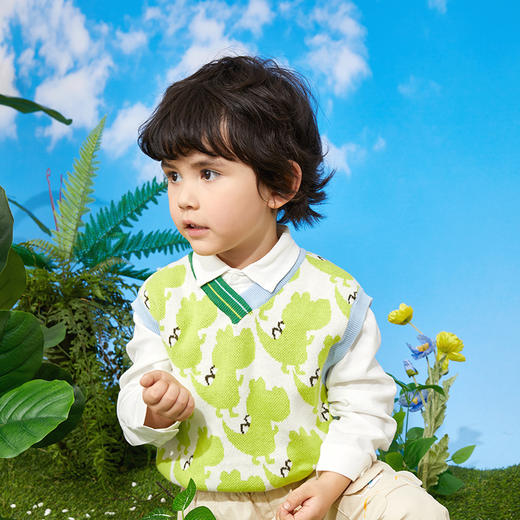 Cucutas男幼童背心CY25SPW504绿白色调（90#-120#） 商品图6