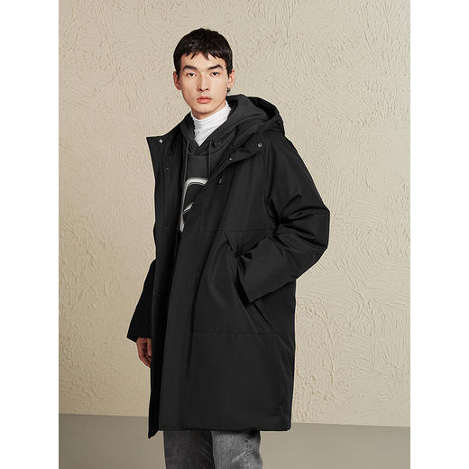【三防/蓄热】GXG男装简约保暖长款羽绒服男休闲通勤外套24冬热卖 商品图3