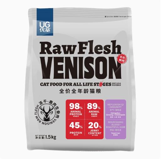优基鹿肉生骨肉冻干猫粮成猫幼猫粮全价无谷鲜肉猫主食营养 商品图1