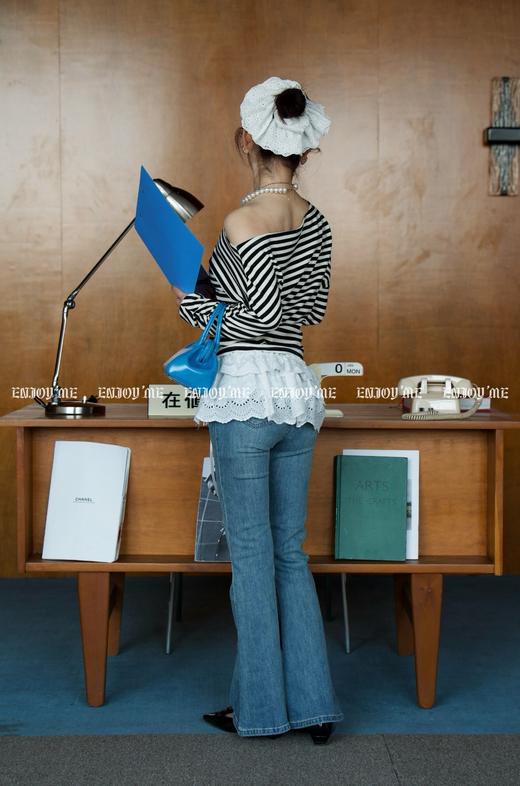 【门店同款】ENJOY春季气质百搭微喇裤 160846970 商品图1