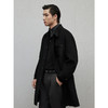 GXG男装 多色pu皮口袋设计时尚长款羊毛大衣外套 24冬季热卖G24D264003 商品缩略图3