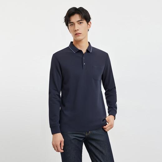 【含桑蚕丝莫代尔】罗蒙男士polo衫男长袖商务男装中老年爸爸装t恤男 商品图4