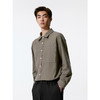 GXG男装 棕灰色基础宽松翻领长袖衬衫男24年秋季热卖G24X033040 商品缩略图4