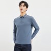 【提花领】罗蒙春秋男士仿丝光polo衫男长袖t恤男商务男士polo衫长袖 商品缩略图1
