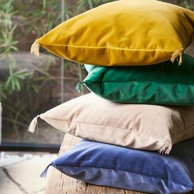 伽罗 JALO 纯棉丝绒鸭毛内胆填充装饰抱枕