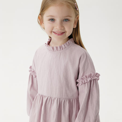 马克珍妮2025年春装新款女童甜美提花A字纯棉连衣裙250259 商品图4