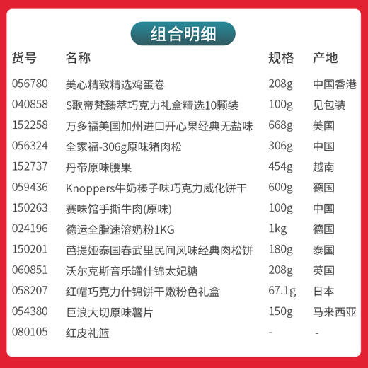 【年货节】恭贺新禧新春大吉红皮礼篮-888款 线上专享蛇年大礼包 商品图1