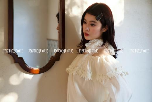 【门店同款】ENJOY春季绮梦繁花一字肩花边上衣 160902521 商品图8