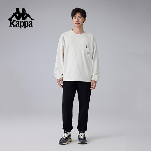 Kappa卡帕背靠背新款运动卫衣男款休闲圆领长袖T恤宽松套头衫上衣KPCIATC71 商品图4