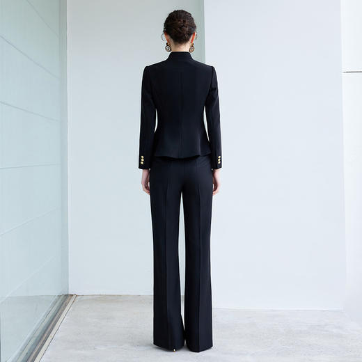 IWY/中式立领西装套装女士职场正装阔腿裤2025新款公务员黑色工装CP2196 商品图4