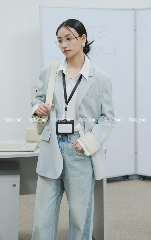 【门店同款】ENJOY春季盐貌似糖韩系灯笼袖衬衫 160848596 商品图1