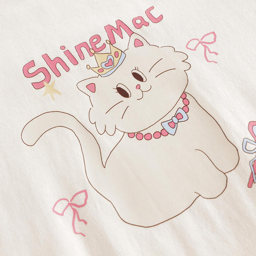 马克珍妮女童可爱猫咪撞色连体衣2025年春款新品250226 商品图4