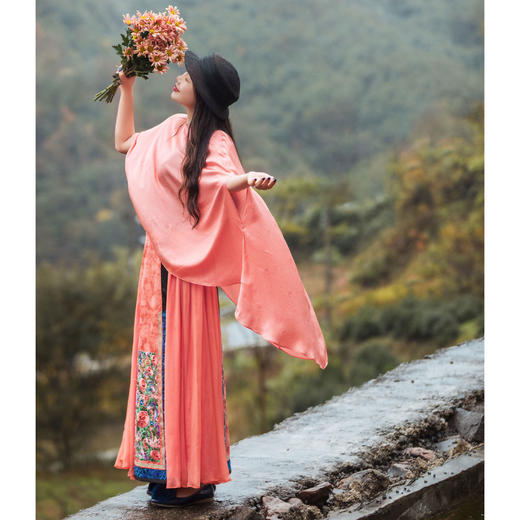 【林栖设计小店】真丝罗改良轻凉马面裙多色绣花国潮2025春季新品半身裙女1951130 商品图4