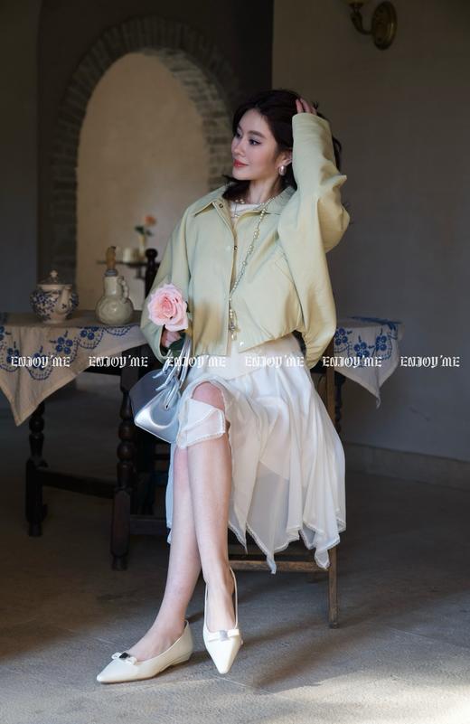 【门店同款】ENJOY春季绮梦繁花花苞短款皮衣 160896117 商品图3