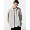 GXG男装 米白色宽松时尚翻领长袖衬衫外套男   秋热卖G24X033029 商品缩略图3