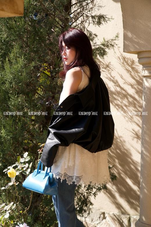 【门店同款】ENJOY春季绮梦繁花花苞短款皮衣 160896117 商品图10