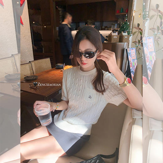 <曾小咸推荐> 3色短袖针织衫T恤 商品图4