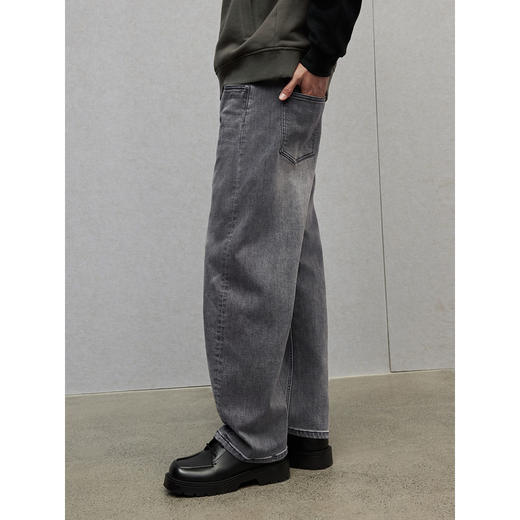 GXG男装 水洗灰牛仔裤宽松锥形长裤通勤男舒适裤子 
 冬季热卖 商品图2