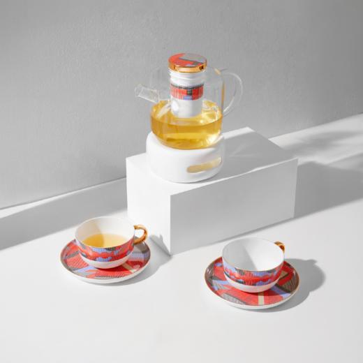 艾莫斯花茶壶套装 RESONG日诵家居 礼品加热茶壶茶杯 商品图0