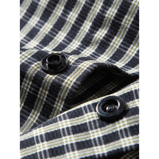 GXG男装 黑白格口袋设计休闲长袖衬衫男 24年秋季热卖G24X033018 商品图4