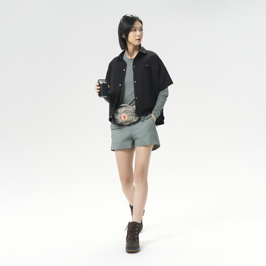 北极狐 女士户外衬衫夹克 2025翻领短袖衬衫G1000外套032512062 商品图3